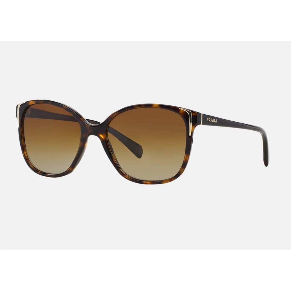 Prada SPR010 Conceptual Sunglasses - Havana Tortoise with Gold Accents